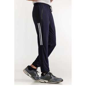 Pantalon homme bleu texturé 100% coton AW-TR24-028 Taille XL 6XL Style formel classique Décoration à rayures latérales Couleur personnalisable - Product Image 1