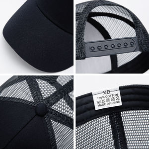 High Quality Custom 5 <b>Panel</b> Trucker Hat Sporty Style Baseball Cap with Own Fabric Button <b>Decoration</b> and Logo - Product Image 2