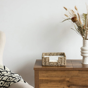 Eco friendly square raffia straw dining <b>napkin</b> <b>dispensers</b> seagrass holder storage container for <b>napkins</b> - Product Image 3