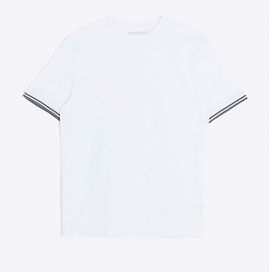 เสื้อยืดคอตตอน100% ของผู้ชายสำหรับฤดูร้อนเสื้อถักคอลูกเรือแฟชั่น OEM - Product Image 3