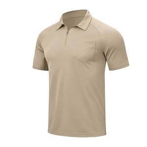 Camisetas Polo de Golf Negras con Cierre Personalizadas de Alta Calidad para Hombre, Camisetas Polo de Moda con Cuello con Cierre - Product Image 6