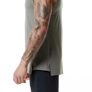 Nueva camiseta sin mangas de talla grande para hombre, camiseta informal tejida de secado rápido transpirable personalizada - Product Image 6