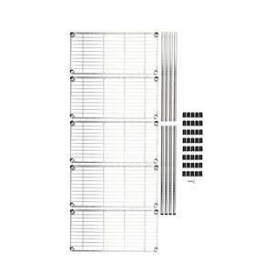 ชั้นวางของสแตนเลสแบบปรับได้ 5 ชั้น รับน้ำหนักได้ 350 ปอนด์ พับเก็บได้อเนกประสงค์สำหรับจัดเก็บในครัว - Product Image 5