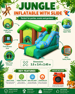 Professional <b>Inflatable</b> Playground 3,5x3,4x2,45 m – PVC Bouncy <b>House</b> – Outdoor/Indoor Professional Use – EU Compliance - Product Image 4