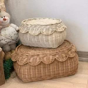 Cesta de ratán decorativa hecha a mano al por mayor, organizador ligero duradero respetuoso con el medio ambiente para la decoración del hogar de la sala de estar - Product Image 6