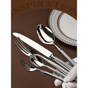 Couverts Ensemble de couverts en acier inoxydable 100% Design personnalisé Poignée Couleur Marron Ombre Ensemble d'argenterie Vaisselle Miroir Polonais - Product Image 2