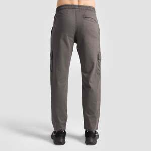 Pantalon cargo LiteFlex Slim Fit 100% coton tissu Oxford, logo personnalisable, décorations à fermeture éclair, style camouflage, coloré, 6XL (gris) - Product Image 3