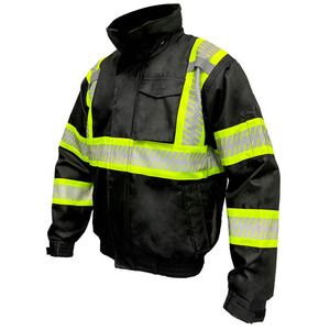 Vêtements de travail personnalisés pour l'extérieur, vêtements réfléchissants, veste à capuche à manches longues avec fermeture éclair, vestes pour hommes - Product Image 4