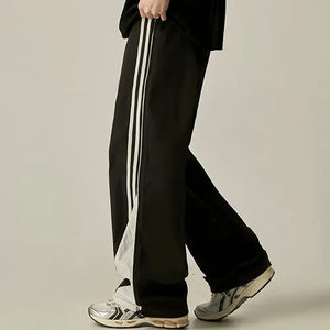 Custom Cotton <b>Baggy</b> Sweatpants <b>Men</b> Loose <b>Trousers</b> Wide Leg Flare Design Drawstring Pockets Mid Waist Lightweight Breathable - Product Image 5