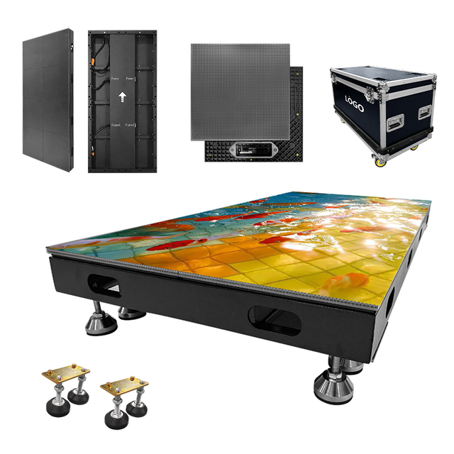 RMGLED Wholesaler Interactive Dance Floor P2.976 LED Display Screen 2.976mm Indoor Outdoor Waterproof Tile Led Floor Panel