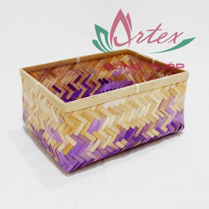 Ensemble de 3 boîtes de rangement rectangulaires en bambou écologiques de haute qualité, faites à la main, pliables, modernes, pour cadeaux - Product Image 1