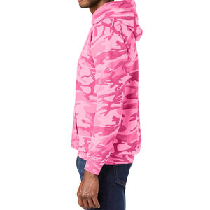 <b>Men's</b> High Quality Winter Warm Camouflage Oversized Streetwear <b>Hoodie</b> 100% Breathable Cotton Fleece Lining Solid Pattern - Product Image 5