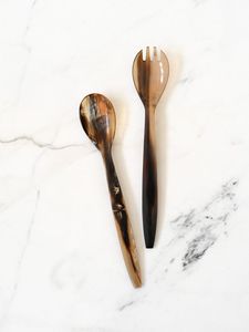 Por lo general, cubiertos únicos de estilo animal, cuchara de cuerno de búfalo de buey Natural pulido, diseño único para Decoración de mesa de restaurante - Product Image 3
