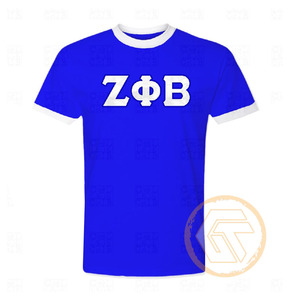 Camisetas Personalizadas al por Mayor para Mujeres de la Hermandad Zeta Phi Beta, Ropa Casual de Alta Calidad, Transpirable, Lisa, Teñida, 100% Algodón - Product Image 5