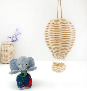 Ballon à air chaud en rotin fait à la main du Vietnam, décoration de chambre d'enfants, ballons suspendus modernes à vendre - Product Image 5