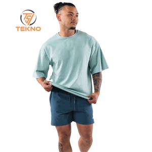 Venta al por mayor de alta calidad 220gsm 100% algodón camiseta lisa para los hombres de diseño personalizado de longitud larga Camisetas de gran tamaño Streetwear - Product Image 1