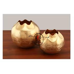 New Arrival Handmade Casted Texture Design Industrial Organic Shape Decorative Home Wedding Tabletop <b>Flower</b> <b>Vase</b> Aluminium - Product Image 2