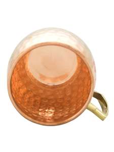 Verre à boire en cuivre écologique personnalisable de haute qualité 12 Oz./350ml Accents dorés réutilisables fabriqués en Inde - Product Image 4