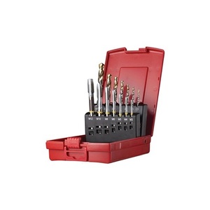 <b>Drill</b> <b>Bits</b> for <b>Wood</b> Machine Tap Set No. 303 DIN 338 B N L114 M3-M12 14 HSS-E PM TiN Plastic Case Dormer - Product Image 1