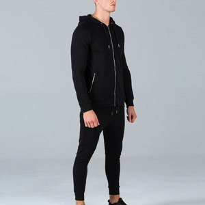 Chándal con capucha de 2 piezas de invierno más reciente de fabricante profesional, chándal para hombre con logotipo personalizado, chándal grueso, patrón sólido de talla grande - Product Image 6