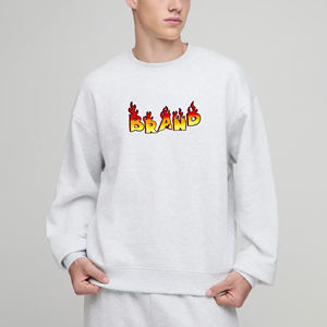 OEM al por mayor de los hombres de peso pesado 480GSM sudadera con logotipo personalizado cuello redondo de gran tamaño 100% algodón pulóver Streetwear para el invierno - Product Image 6