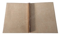 Maßgefertigter A4/A3 Beige PU-Leder Loseblatt-Ordner Hochwertig ISO-Zertifiziert Anpassbares Logo Menübuch-Einband für Restaurants Hotels