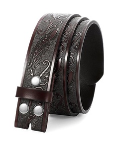 Vente chaude personnalisable ceintures en cuir véritable Style occidental avec boucle en acier tailles disponibles-vente en gros Cowboy cuir formel - Product Image 1
