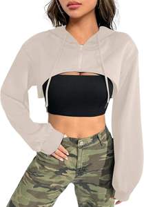 Sudadera con capucha de gran tamaño con logotipo personalizado a la moda para mujer, ropa de calle, Jersey, Sudadera con capucha, proveedor OEM - Product Image 3