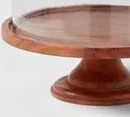 Support à gâteau en bois fait main avec une finition lisse et élégante et une base large et stable, parfait pour les gâteaux à étages, les cupcakes et les pâtisseries - Product Image 3