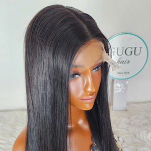 24 pulgadas 2x6 cierre 100% crudo vietnamita Color Natural hueso recto pelucas de cabello humano doble dibujado largo proveedor de Vietnam - Product Image 5