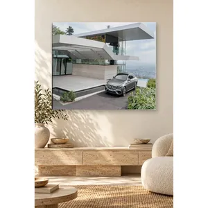Impression sur toile Fida Gray Mercedes E-Class et Modern Villa - Product Image 5