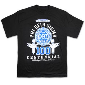 Camiseta gráfica PBS azul real 100% algodón Phi Beta Sigma camiseta con logotipo de equipo impreso en la parte delantera y trasera ropa de fraternidad para hombre - Product Image 4