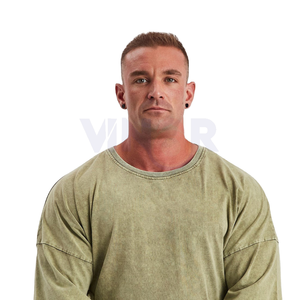 Camiseta de algodón pesado de alta calidad para hombre, diseño de hombro caído de gran tamaño, estilo liso en blanco incluido, servicio OEM 2025 - Product Image 1