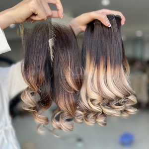 Extensiones de Cabello Humano Vietnamita de la Más Alta Calidad, Color Ombre, Cabello Virgen y Elástico, Juego de Paquetes con Cierre 2025 - Product Image 6