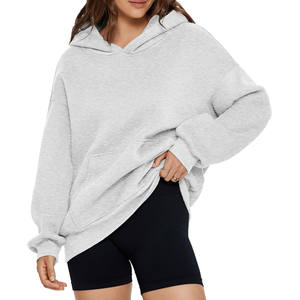 Sweats à capuche personnalisés de haute qualité en éponge française Streetwear pour femmes Sweats à capuche brodés de haute qualité à épaules tombantes pour femmes - Product Image 1