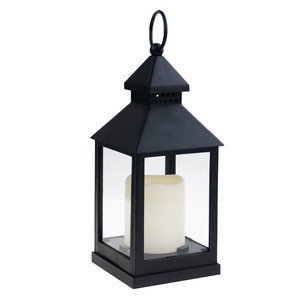 LED Lantern <b>Lamp</b> Black for Home Garden <b>Battery</b> Lighting Balcony Terrace - Product Image 3