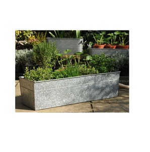 Premium Quality Galvanized Planter <b>rectangle</b> Shape Handmade Designer Planter <b>Pots</b> Classic Stylish Wholesale Planter - Product Image 1