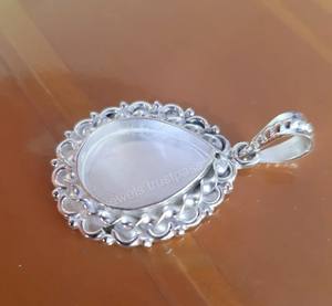 925จี้รูปลูกแพร์เงินสเตอร์ลิง4x6มม. 25x30มม. เครื่องประดับ DIY สำหรับผู้หญิงของขวัญสุดเพอร์เฟกต์ - Product Image 4