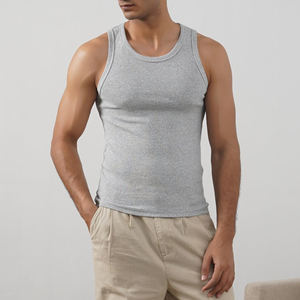 Camiseta sin mangas de verano de alta calidad para hombre, sin mangas, gimnasio, Fitness para hombre, chaleco de culturismo sólido, diseño para hombre, tu propio diseño personalizado - Product Image 3