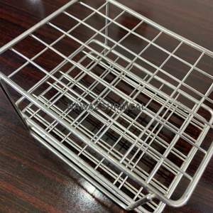 Support de tube à essai en acier inoxydable personnalisé professionnel avec support de tube d'essai de laboratoire de trous carrés 48X48 - Product Image 5