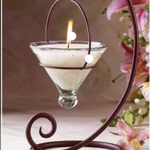 เชิงเทียนตั้งโต๊ะเคลือบผงสีดำสำหรับตกแต่งบ้านในวันคริสต์มาส - Product Image 1