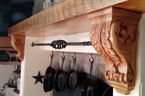 Design moderne Corbel en bois massif Facile à installer Support fonctionnel décoratif Étagère murale de cheminée de comptoir - Product Image 4