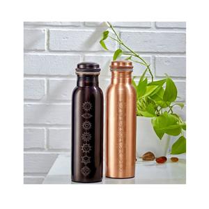Royal finish copper water bottle with timeless craftsmanship for wellness healthy hydration and <b>sustainable</b> lifestyle needs - Product Image 2