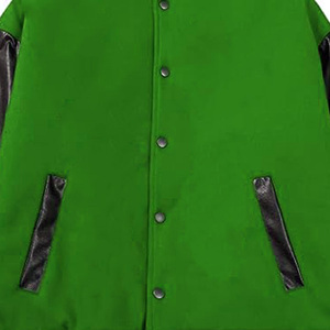 Chaqueta de bombardero de tela de lana de invierno de alta calidad para hombre personalizada con cierre de cremallera cortavientos parche bordado de talla grande 3XL High Street - Product Image 5