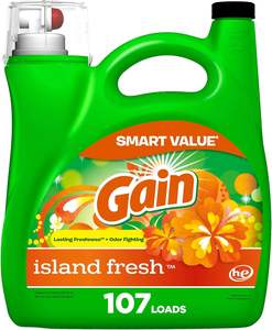 Paquete de Detergente Líquido para Ropa Gain, Relax, Compatible con HE, 154 fl oz, 107 Cargas + Perlas de Aroma para Lavadora Gain - Product Image 3