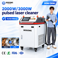 Machine de décapage de rouille à laser à fibre pulsée 2000W 3000W, nettoyeur de surface automatisé de qualité industrielle avec bras robotisé portatif et portique