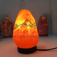 Lampe au sel rose de l'Himalaya authentique 1-2 kgs style Feng Shui purificateur d'air naturel sculpté et veilleuse relaxante