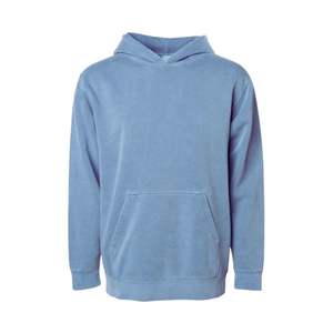 Sweat à capuche élégant pour jeunes, mi-lourd, 100% coton, décontracté d'hiver, motif uni, broderie, doux, confortable, durable, teinture pigmentée - Product Image 6