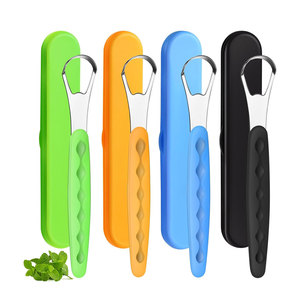 Grattoir lingual en acier inoxydable pour une haleine plus fraîche toute la journée, nettoyant lingual minimaliste et écologique pour un sourire plus sain - Product Image 2