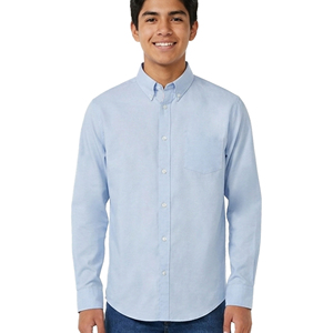 เสื้อนักเรียนชาย คอปกติดกระดุม ผ้าฝ้าย 70% โพลีเอสเตอร์ 30% สวมใส่สบายตลอดวัน - Product Image 1